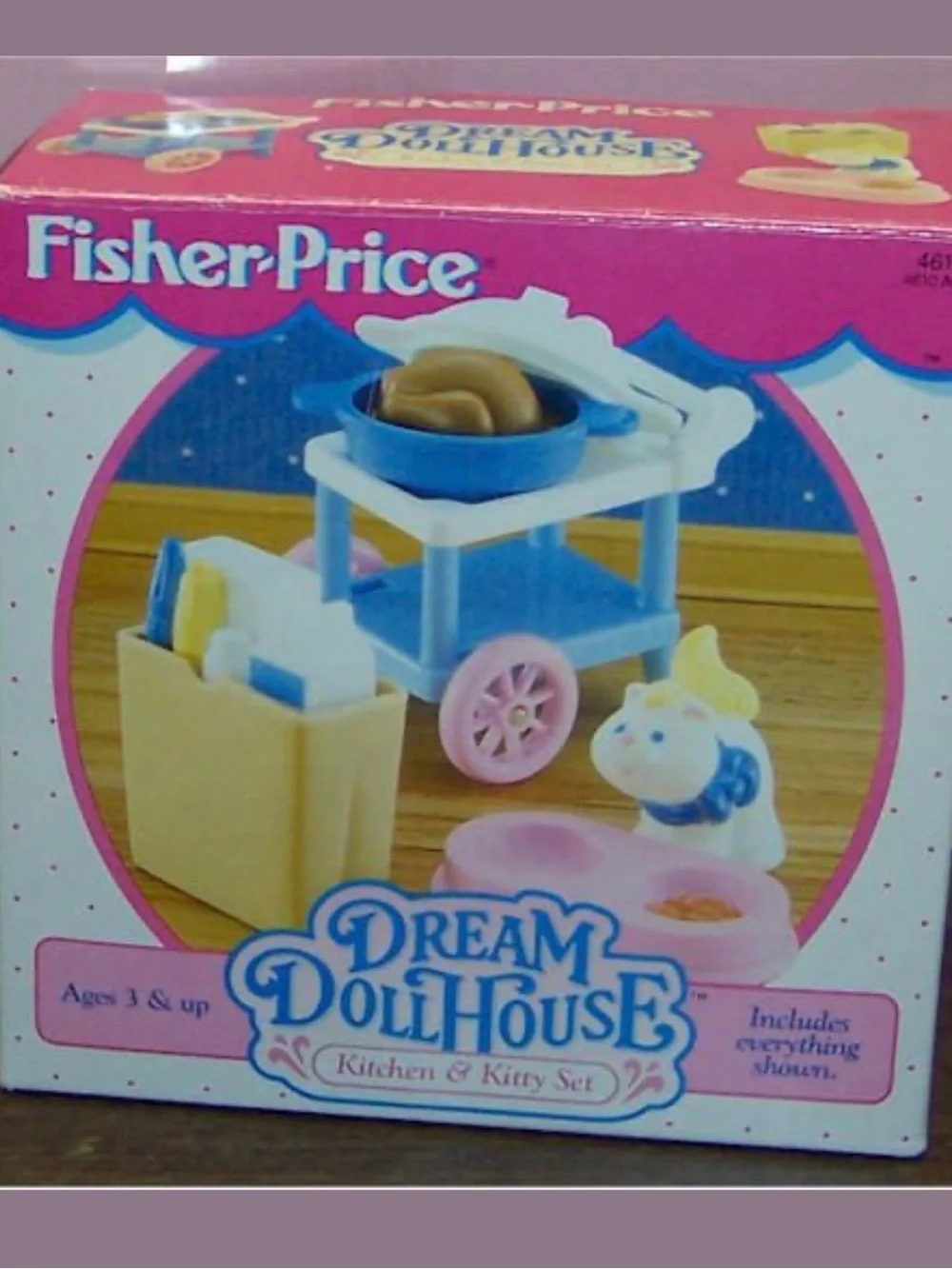 Fisher Price 1995 Dream Dollhouse Kitchen Set Grocery Replacement Piece Set 4621